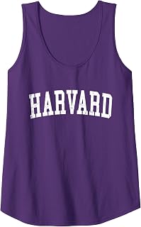 Vintage Harvard IL Distressed White Varsity Style Tank Top
