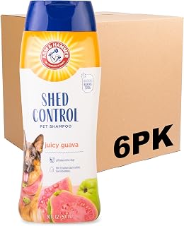 Arm & Hammer Shed Control Dog Shampoo, Juicy Guava Scent, 20 Fl Oz, 6-Pack