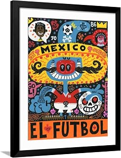 Wall Art Print La Mascota del Mundial on Black Frame by Jorge R. Gutierrez, 32" x 40"