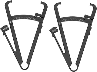 2pcs Skinfold Caliper for Measurement Accurate Tester for Men Women Use Analyzer for Waist Arm Hip and Leg Skin Folds Black with Centimeter Scale