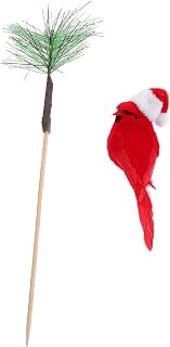 POPETPOP Bird Ornament Christmas Red Cardinal Animal Decor Realistic Bird Figure for Garden and Home Christmas Decor