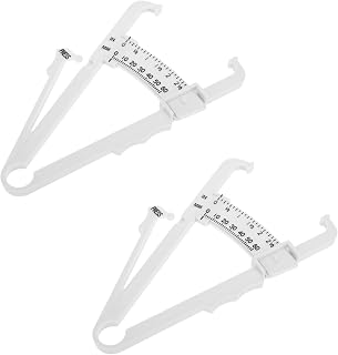 Ipetboom 2pcs Skinfold Caliper for Accurate Measurement Men Women Compact Portable Design for Fitness Monitoring Goal Tracking Metric Scale