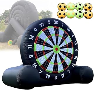 Inflatable Football Dart Board Balls, Kids Giant Inflatable Dartboard, Darts Kick Darts, Launch Darts Game with Pump, Giant Dart Board Target Yard Games