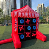 Carnival 2-in-1 Inflatable Game + Inflatable 4 Spots | 8.6' L x 6.6' W x 10' H | Sport Dart Game with Blower for Birthday/School Playground/Family/Team Games