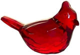 Red Acrylic Cardinal Figurine Home Decor Glass Red Bird Statue for Illuminated Home Display Collectible Figurines Décor Accents
