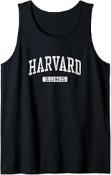 Harvard IL J03 Vintage Athletic Sports Design Tank Top