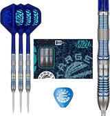 Target Japan Mizu Series Steel Tip Darts with Kflex, 23G/24G | 90% Tungsten Darts, K-Flex No. 2 Steering Wheels and Shafts, Swiss Storm Nano Points and SP Tool Included