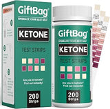 200 Upgraded Ketone Test Strips with Built-in Color Chart – Quick & Accurate Ketosis Urine Test – Perfect for Ketogenic, Low-Carb, Atkins, and Paleo Diets – Extra-Long Strips for Easy Use
