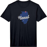 Harvard Illinois IL Map Performance T-Shirt