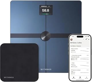 WITHINGS Body Smart + Cleaning Kit - Accurate Scale for Body Weight and Fat Percentage, Body Composition Wi-Fi and Bluetooth Weight Scale, Smart Scale Apple Health Compatible, Bathroom Scale, Black