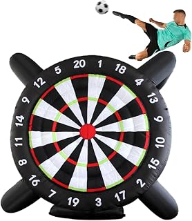 Inflatable Soccer Dart Board, Giant Outdoor Inflatable Soccer Darts Board, with 8 Soccer Balls & Blower, for Gym Camp Yard Sport Game. C-5M