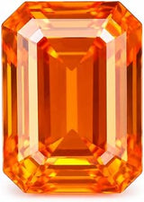 4.41 Ct GIE Certified Natural Orange Sapphire Emerald Cut Loose Gemstone | Genuine Orange Sapphire for Jewelry Making | Precious Gift Stone