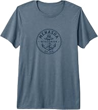 Menasha Wisconsin Vintage Nautical Anchor Design Premium Tri-Blend T-Shirt