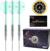 EMYTH 90% Tungsten Steel Tip Darts Set 3‑Pack 22g‑25g, Gemini Bian Professional Steel Darts, Tri‑Color Spiral Engraved Barrels Anti‑Slip Grip for Strategic Competitive Dart Players