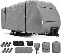 Travel Trailer RV Cover for Forest River/Prime Time RV Avenger 25MKO 2027, 420D Oxford Fabric Camper Cover, Full-Coverage Design, Outdoor Storage Cover for Travel Trailers