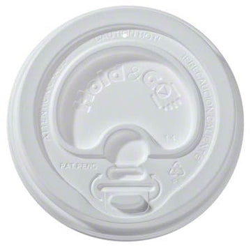 International Paper LHDN-16 Polystrene Hold&Go Dome Lock-Back Hot Cup Lid, 12-Ounce to 20-Ounce, White (12 Packs of 100)