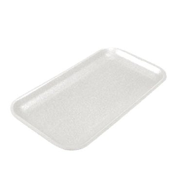 CKF 17SW, #17S White Foam Meat Trays, Disposable Standard Supermarket Meat Poultry Frozen Food Trays, 500-Piece Bundle