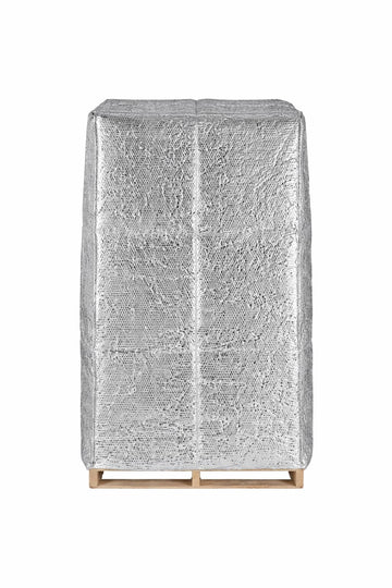 Insulated Pallet Cover, 48 x 40 x 72 Inches, Silver, 4/Bundle, Thermal Protection