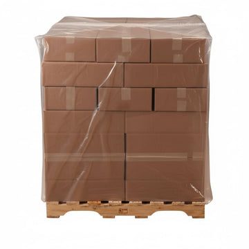 Clear Pallet Cover Roll, 2 Mil Polyethylene, 51 x 49 x 73 Inches, 55 Covers per Roll, Side Gusseted