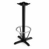Glownary Lancaster Table & Seating Black Cast Iron Bar Height Table Base, 22x22 Inch, 41 Inch Tall, 3 Inch Column, Steel Construction, Powder-Coated Finish