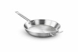 Glownary 16 Inch Stainless Steel Fry Pan with Aluminum-Clad Bottom & Helper Handle, Induction Ready, NSF Certified, Oven & Dishwasher Safe, Commercial Grade Skillet
