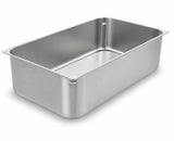 Glownary Full Size Steam Table Pan, 21 Qt Capacity, 22 Gauge Stainless Steel, 6 Inch Deep, Anti-Jam Design, NSF Listed, Commercial Grade, 21x12.5x6 Inches