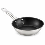 Glownary SS1 Series 8.7-Inch Stainless Steel Non-Stick Fry Pan, Aluminum-Clad Bottom, Excalibur Coating, Induction Ready, NSF Listed, Silver Handle