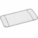 10 x 18 Inch Full Size Stainless Steel Wire Pan Grate, Rectangle, Footed Design for Steam Table, Commercial Grade, Temperature Range -100 to 400°F