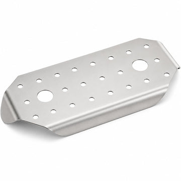 1/4 Size Stainless Steel Steam Table Pan False Bottom, 8.75x4.06x0.75 Inches, NSF Listed, Perforated Rectangle with Finger Hole, Silver, Dishwasher Safe