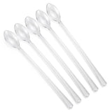 Glownary Clear Plastic Tasting Spoons, 6 Inch Length, Heavy Weight, BPA Free, Recyclable, 400 per Box for Sampling and Catering