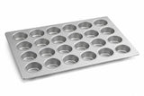 Glownary 24-Cup Jumbo Muffin Pan, Aluminized Steel, Silicone Glazed, 18 x 26 Inch, 7 oz Capacity per Cup, Silver, Commercial Grade