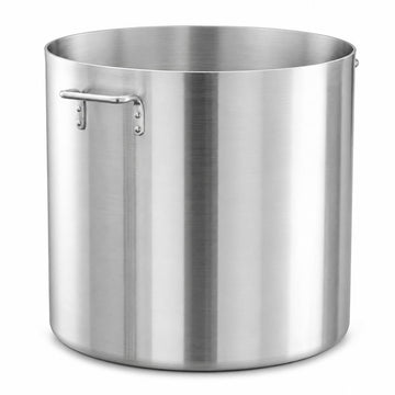 160 Qt Heavy Weight Aluminum Stock Pot, Round, Silver, Dual Riveted Handles, 22.5 Inch Diameter, 23.25 Inch Height, NSF Listed