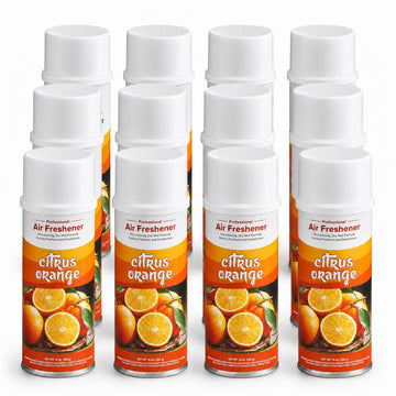 Glownary Citrus Orange Air Freshener Spray, 10 oz Aerosol, Ready-to-Use Deodorizer, 12 Pack Case