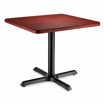 Glownary 36x36 in Square MDF Table Red Mahogany Finish
