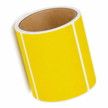 Glownary 4" x 3" Yellow Thermal Transfer Permanent Label Roll