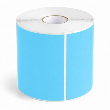 Glownary 5" x 7" Sky Blue Semi-Gloss Permanent Inventory Labels