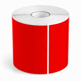 Glownary 5" x 7" Red Semi-Gloss Permanent Rectangular Labels