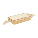 Cambro 32HP2H150 Food Pan 1/3 X 2" Double Handle H-Pan Amber Case of 6