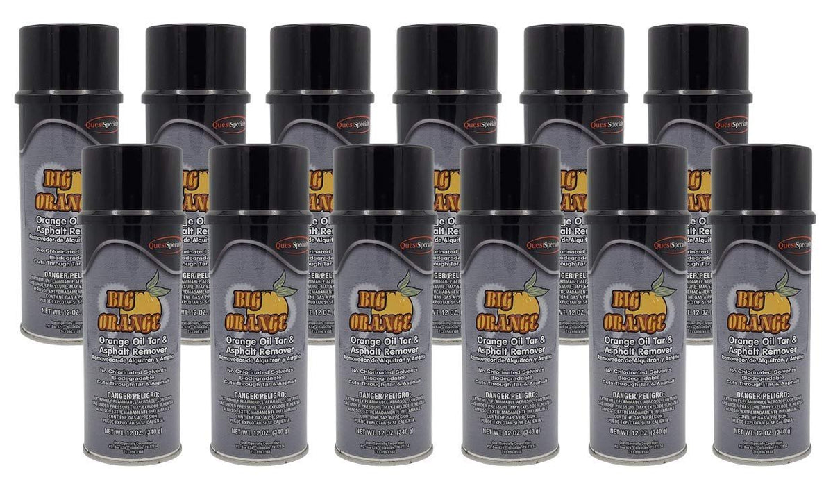 Big Orange - Orange Oil Tar & Asphalt Remover, Case of 12 (16 oz) cans