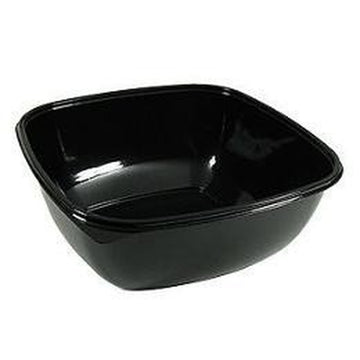 Sabert 80 oz. Black Square Plastic Catering Bowl - 50 per case – Dishware Bowl