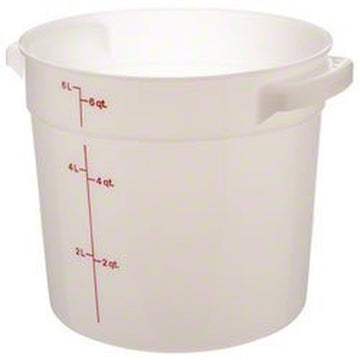 Cambro Plastic Storage Round Food Container White – 6 qt. | 1/Pack