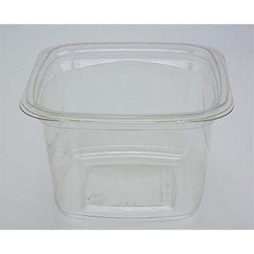 PACTIV RPET Clear Square Deli Container – 16 Ounce Capacity - 480 per case.