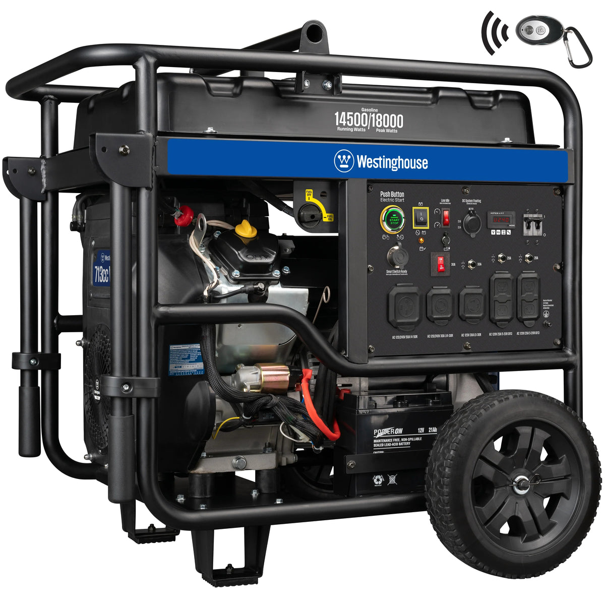 Westinghouse Outdoor wGen14500 Portable Generator, 31" x 34", 120/240V - Default Title