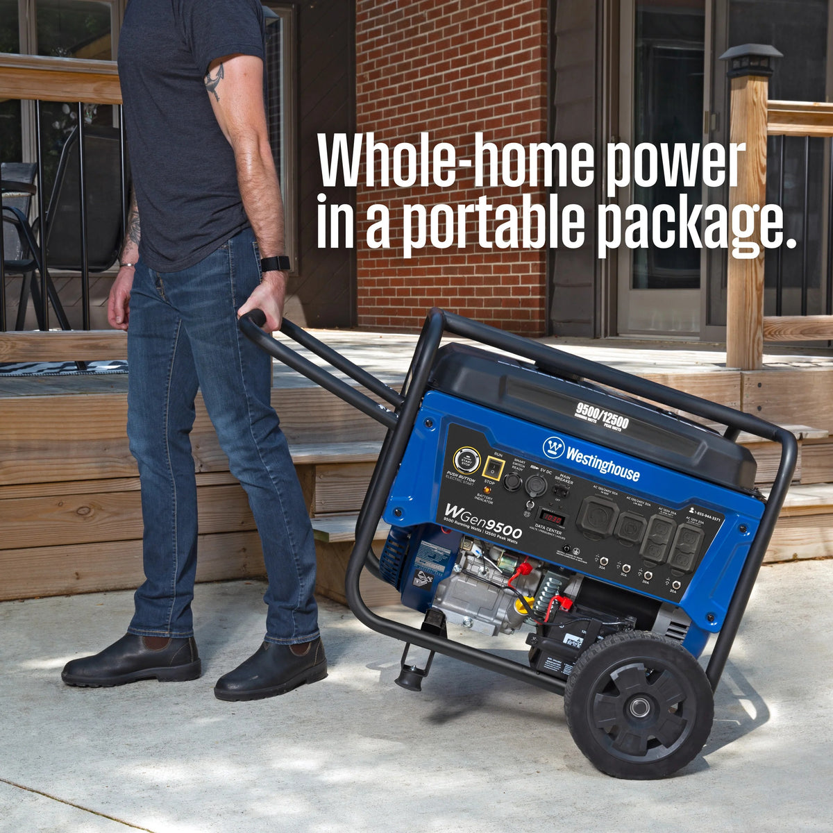 Westinghouse Outdoor 09501 Portable Generator, 26 1/8" x 27 1/4", 120/240V - photo 3