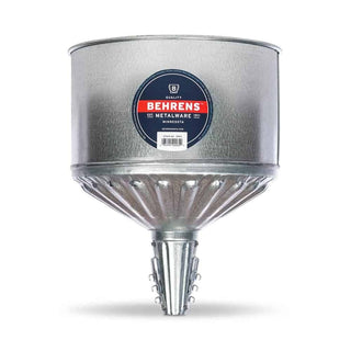 Behrens Manufacturing, LLC GTF123 Galvanized Steel Funnel, 8 qt., Silver - Default Title
