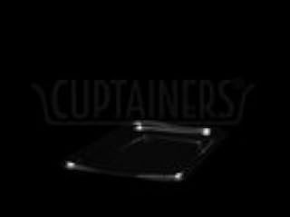 Sabert Grab a Pac Rectangular Food Container, 8" x 5 3/4", Black