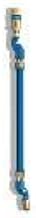 Dormont 1650BPQ2S36 1/2" Blue Hose Moveable Gas Connector Hose 36" Long with Blue PVC, 2 Swivel MAX & 1 SnapFast QD