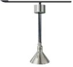 71 7/8" Track Mount Heat Lamp w/Retractable Cord - Lower Switch, Bright Nickel, 120v