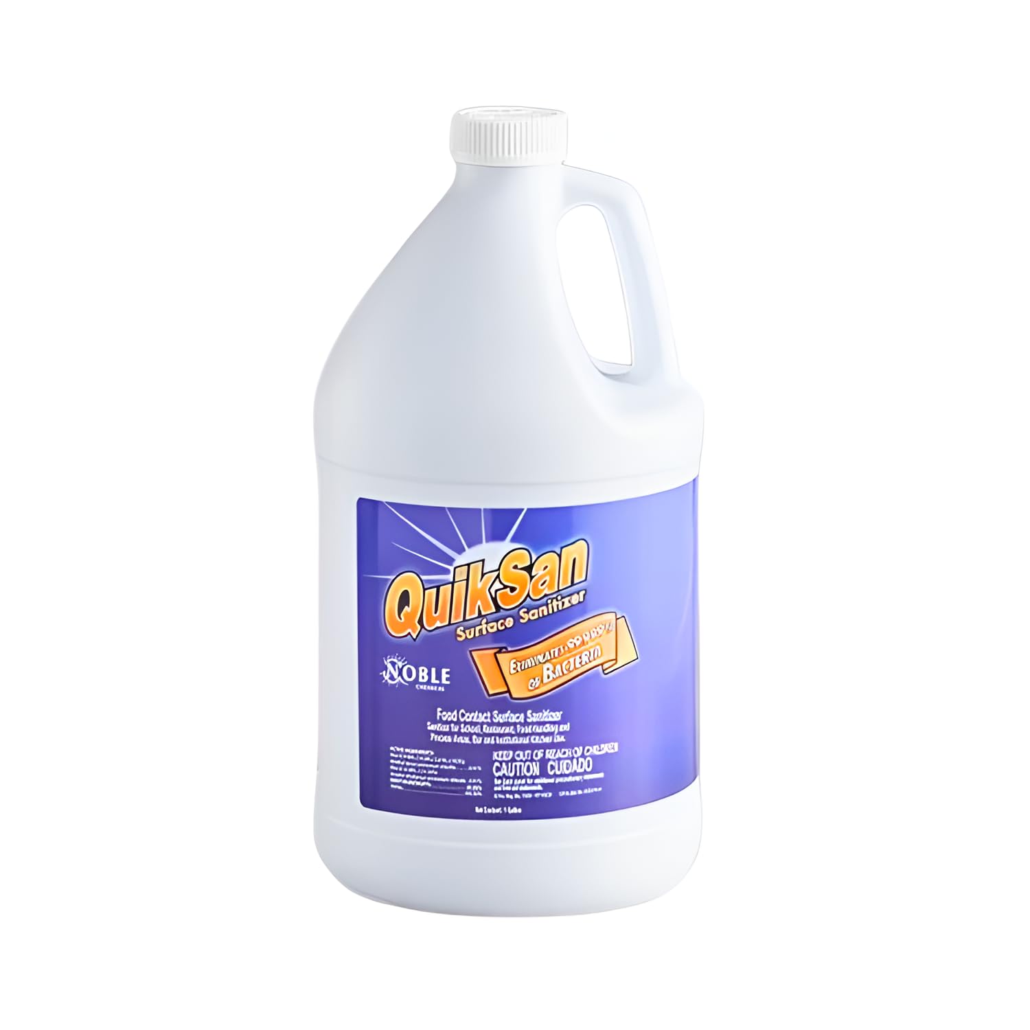 Glownary QuikSan Food Contact Surface Sanitizer Refill, 1 Gallon, 128 oz, 4 per Case