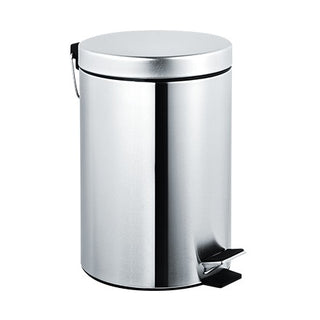 American Specialties, Inc. 10-7317 Stainless Steel Step-On Trash Can, 2 gal., Silver - Bright